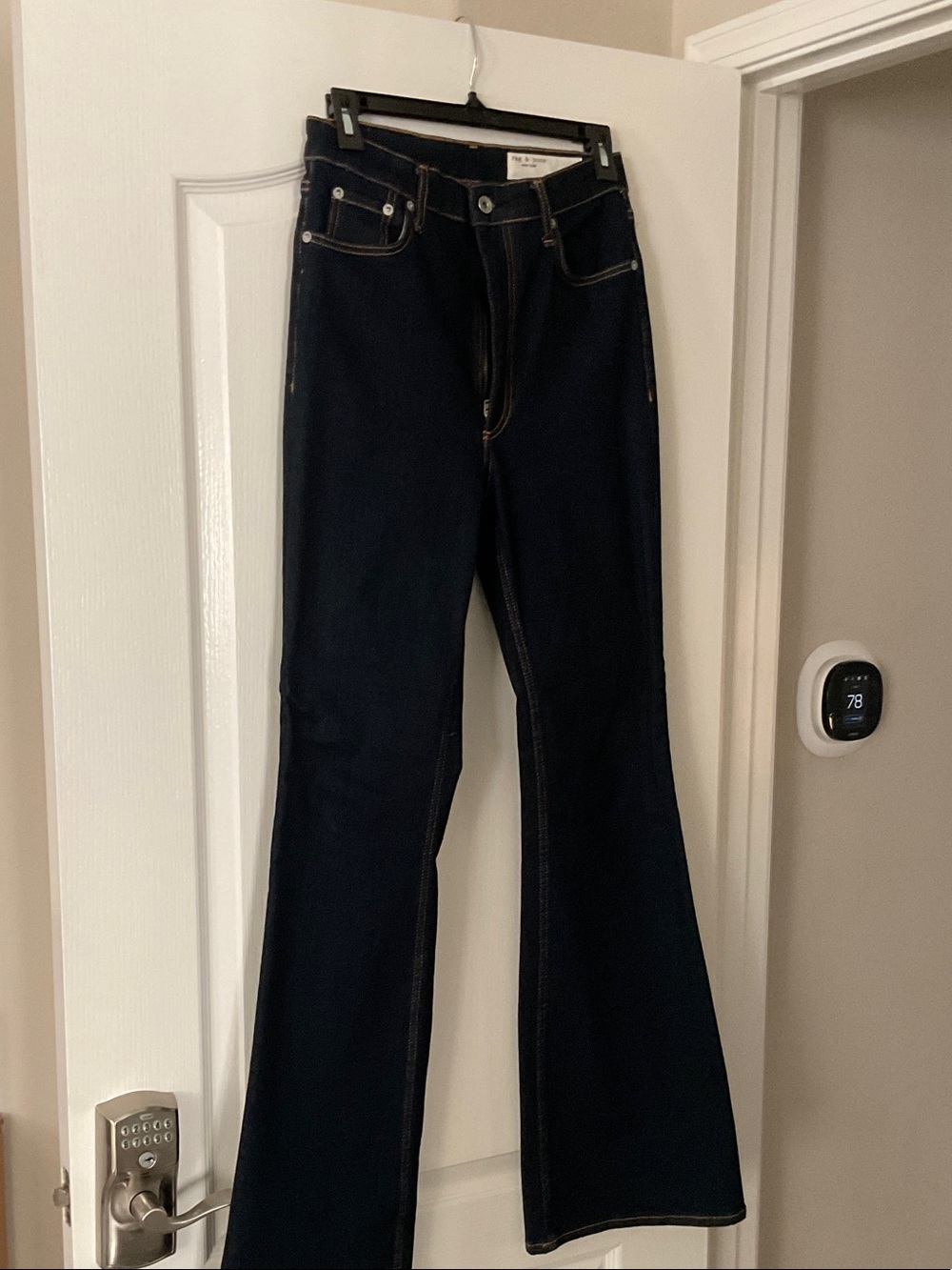 rag & bone Dark Blue Flared Jeans